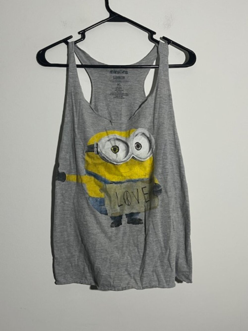 Minions Gray Tank Top Size XL